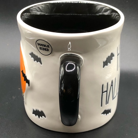 New Rae Dunn "Happy Halloween" Snoopy Mummy Mug Double Sided 20 oz - Picture 2 of 6